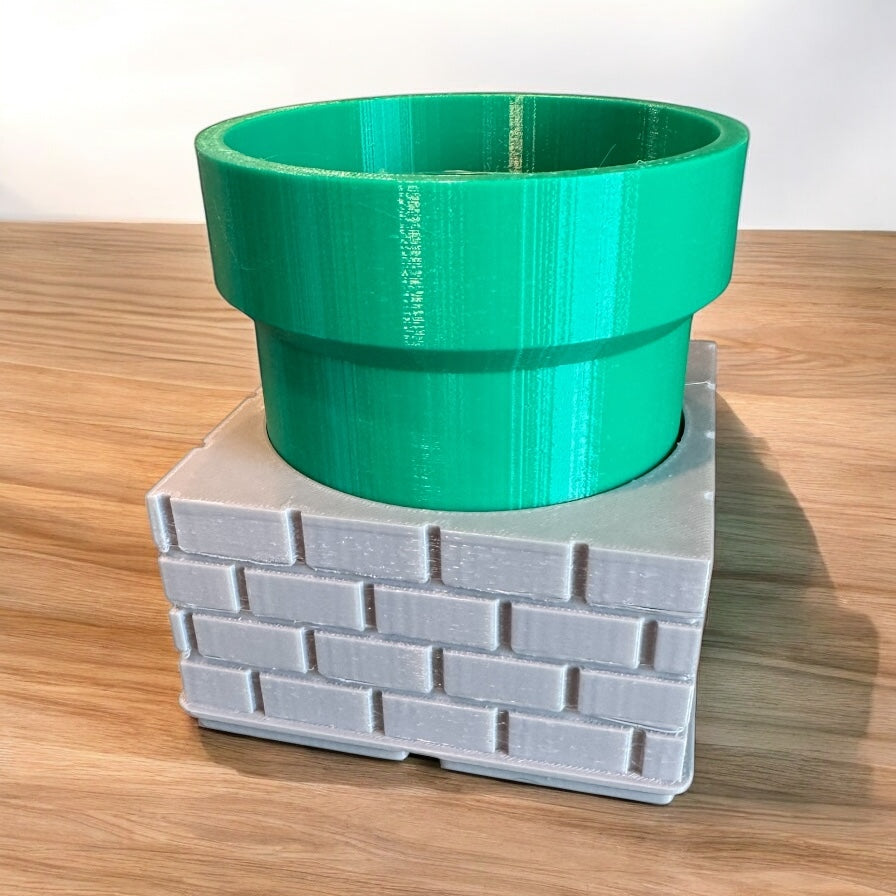 Cute Sewer Plant Pot (two pieces -- base and sewer)
