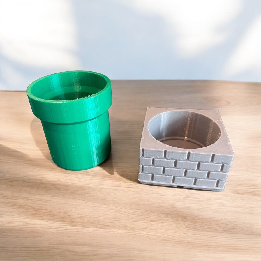 Cute Sewer Plant Pot (two pieces -- base and sewer)
